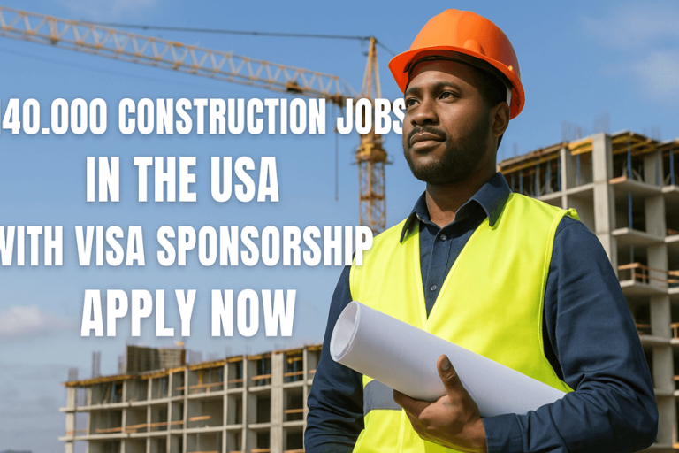 $140,000 Construction Jobs in the USA with Visa Sponsorship – Apply Now