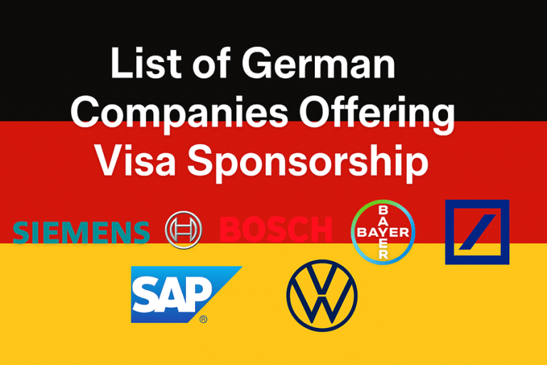 List of German Companies Offering Visa Sponsorship
